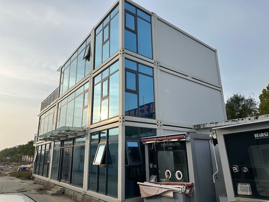 Γρήγορη εγκατάσταση πλεονέκτημα 20 40ft Steel Sandwich Panel Flat Pack Container House for Office Apartment Mall Workshop