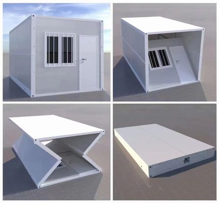 Γρήγορη εγκατάσταση Έτοιμη κατασκευή 20ft 30ft 40ft Χάλυβα γυαλί μαλλί σάντουιτς Πίνακα αναδιπλούμενο κοντέινερ σπίτι με πόρτα ασφαλείας