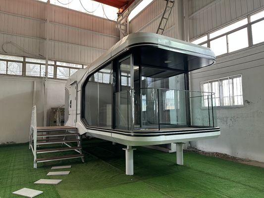 Τουριστικό θέρετρο Prefab Mobile Villa Space Capsule Μικρό σπίτι με προσαρμοσμένο μέγεθος και μπάνιο Μονουλικό ξενοδοχείο