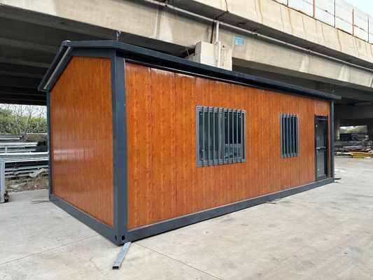 Χάλυβα Φτιαγμένο Σταθερό ξύλο Στάρια Prefab Container House Flat Pack σε πολλαπλά μεγέθη με προαιρετικά τείχη και στέγη