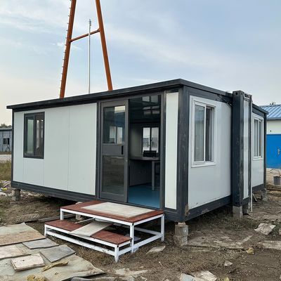 Επεκτάσιμο Κοντέινερ Σπίτι Προσυσκευασμένο Ατσάλι Πίνακα Σάντουιτς 20ft 40ft με Αλουμινίου Παράθυρο