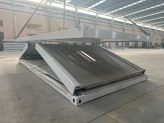 Ασφαλιστική πόρτα 20ft 40ft Γρήγορη εγκατάσταση Prefab αναδιπλούμενο Μικρό σπίτι κινητό Zigzag αναδιπλούμενο κοντέινερ σπίτι για προσωρινό κοιτώνα