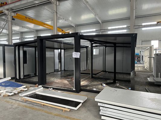 Ατσάλινο πλαίσιο φορητό διαμέρισμα επεκτάσιμη κοντέινερ σπίτι για σύγχρονο στυλ σχεδιασμού έτοιμο να μετακινηθεί σε 20ft 30ft 40ft