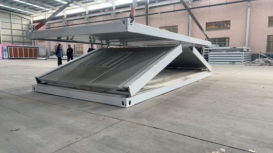 20ft 40ft Steel Frame Folding Container House με υδατοασθενή πυρόασθενη Rock Wool Sandwich Panel φορητή και προαιρετική