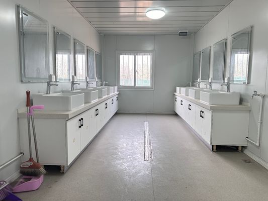 Εξωτερική λειτουργία Custom Πολλαπλών μεγεθών Flat Pack Container House με σύγχρονο σχεδιασμό και ηχομόνωση
