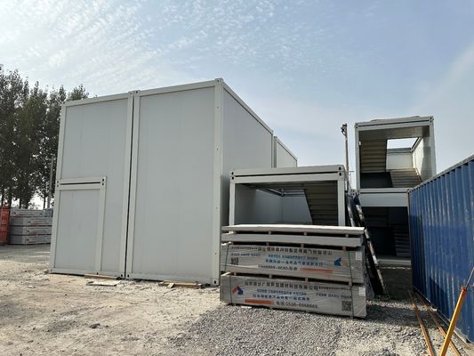 Ευέλικτη συναρμολόγηση 20ft 30ft 40ft γρήγορη συναρμολόγηση επίπεδη συσκευασία εμπορευματοκιβώτιο γραφείου υδατοασφαλής μοντελοποιημένο σπίτι προκατασκευασμένο για γραφείο