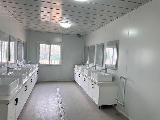 Σύγχρονο σχεδιασμό Στυλ Prefab Container House για το γραφείο υψηλή βαθμολογία ανέμου 20 πόδια γρήγορη εγκατάσταση Home Office Container