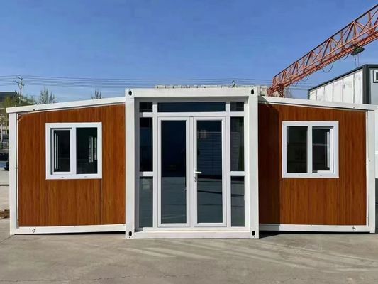 20ft έτοιμο 2 υπνοδωμάτια φορητό προκατασκευασμένο επεκτάσιμο σπίτι εμπορευματοκιβωτίου για κτίριο γραφείων
