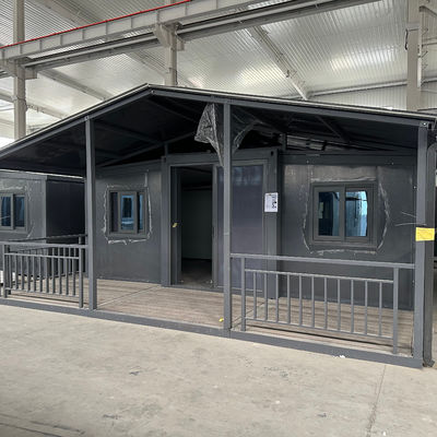 Ατσάλινο παράθυρο Prefab κτίριο κινητό ανθεκτικό Αυστραλία 20 40 ft μικροσκοπικό σπίτι Μονουλική οροφή από γυαλί