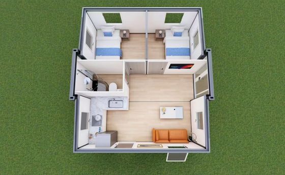 20ft επεκτάσιμη Prefab Container House Στυλ βιομηχανικού σχεδιασμού και λευκό ή προσαρμοσμένο χρώμα για πολυτελή διαβίωση