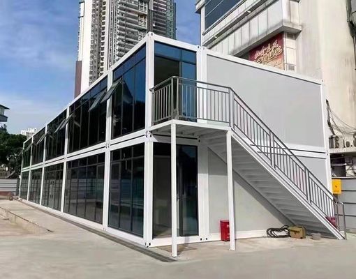 Μεταφορά και φορτίο Προσαρμοσμένο 40ft εύκολο συναρμολόγηση προκατασκευασμένο σπίτι εμπορευματοκιβωτίου με σχεδιασμό flat pack sandwich panel