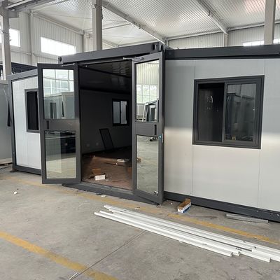 20ft 40ft επεκτάσιμη οικία εμπορευματοκιβωτίου πολυτελή διαβίωση με γαλβανισμένο φύλλο γυαλιού μαλλί τοίχωμα πάνελ και τυποποιημένο πάχος