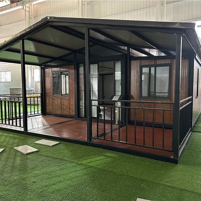 20ft 40ft επεκτάσιμη οικία εμπορευματοκιβωτίου πολυτελή διαβίωση με γαλβανισμένο φύλλο γυαλιού μαλλί τοίχωμα πάνελ και τυποποιημένο πάχος