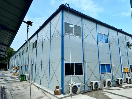 Προετοιμασμένα σπίτια με εξατομικευμένο σχήμα και χάλυβα κατασκευή σκελετού για προετοιμασμένο μικρό σπίτι στη βιομηχανία κατασκευών