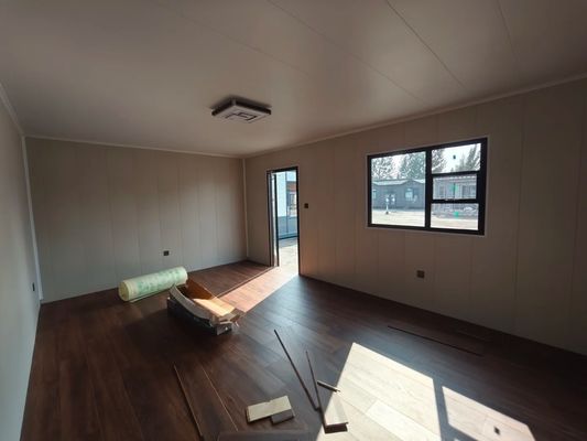 Σύγχρονη πολυτελή χάλυβα δομή Prefab σπίτι με αλουμίνιο παράθυρο και χάλυβα πόρτα ασφαλείας