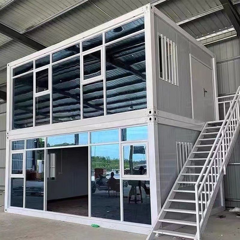 Μαύρο υλικό τοίχου 50mm EPS / rockwool Φορητή καμπίνα bungalow κιτ 20 40ft Flat Pack Container House για Living House