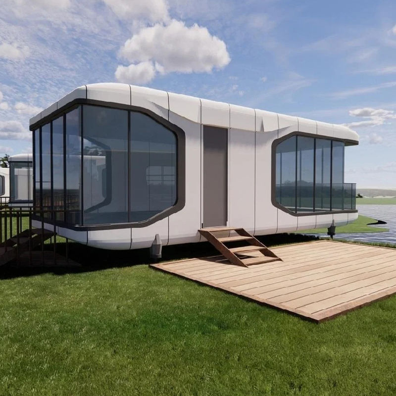 Τουριστικό θέρετρο Prefab Mobile Villa Space Capsule Μικρό σπίτι με προσαρμοσμένο μέγεθος και μπάνιο Μονουλικό ξενοδοχείο